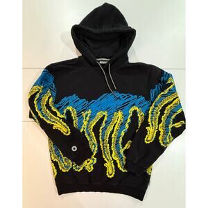 Octopus Brand Men's Lightweight Hooded Sweatshirt Draft Hoodie Black Sz L (41